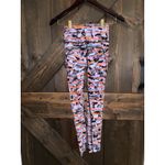 Lululemon Sz 2 Speed Up Crop Inseam Inversion Orange Pink Black Capri Leggings Photo 1