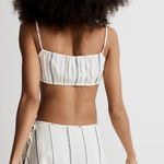 Madewell NWT Tie-Front Bubble Cover-Up Crop Top Lighthouse Photo 3