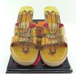 NEW Womens Icon Modern Rose High Heel Wood Wedge Size 10 Photo 1