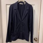 Liz Claiborne Navy Blue Casual Blazer Jacket Comfortable Stretch Women's-SZ XL Photo 1