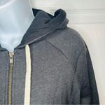 Modcloth  Next Level Apparel Gray Zip Up Hoodie Snowman Holiday Design L NWOT Photo 5