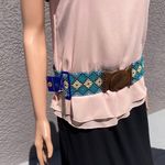 Adrienne Vittadini NWT  Beaded Stretchy Belt Photo 4