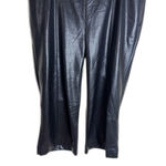Soft Surroundings Pants Womens 1X Black Faux Leather Pull On Pockets Ankle Photo 2