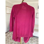 Talbots  Magenta Open Front Cardigan Cotton Knit Parisian Scandi Cottagecore MP Photo 2