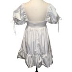 Amanda Uprichard Sicily Ruched Smocked Fit and Flare Mini Dress White Size M Photo 1