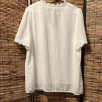 Elegant White Lace Trim Blouse Size XL Photo 3