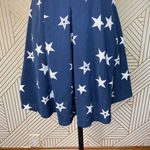 Moussy Blue Star Printed Pleated Fit & Flare Dress Photo 4