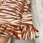 Anthropologie Love the Label by  Zebra Long Sleeve Smocked‎ Crop Top Size XS Photo 7