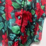 Victoria's Secret Victoria’s Secret Gold Label Christmas Nightgown Red Green Poinsettias Sz Small Photo 7