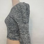 Urban Outfitters  knit long sleeve cropped boxy fringe sweater size small Photo 1