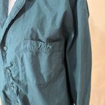 SKIMS  Pine Logo Cotton Poplin Sleep Button Up Dress Sleep Shirt Sz M Comfy Cozy Photo 5