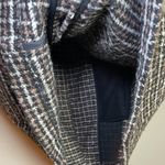 Old Navy  Blazer Jacket Size Medium Brown Houndstooth 2 Button Wool Blend Photo 8
