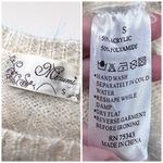 Mizumi Pearl Beaded Knit Sweater Ivory Y2K Small White Photo 2