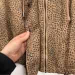 Rails  Tan Animal Print Bomber Jacket Lightweight Coat Womens M Brown Leopard Photo 2