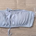 RVCA Blue Wide Rib 2-Way Bandeau Bikini Top Size M/10 Photo 3