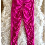 ZARA NWT  Trafaluc Hot Pink Ruched Leggings Photo 1