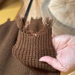 Just Polly New York Oversized Brown Knit Sweater Dress Size Small Photo 3