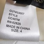 Tadashi Shoji  SILK Strapless Ruffle Skirt Silk Chiffon Swan Dress Style OC487M Photo 5