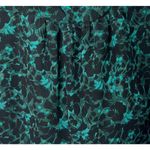 Aqua Green Long Sleeve Corsetry Woven Maternity Shirt-  Floral Photo 2