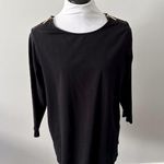 Michael Kors Gold Shoulder Zipper Top Photo 0