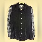 The Limited VTG 90’s Y2K  Black Velvet Burnout Top Whimsigoth Silk Women’s Sz S Photo 1