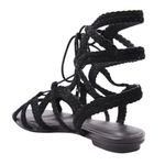 Joie  Fynn Lace Up Braided Suede Leather Sandal 40 9 9.5 Black Photo 6