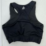 P'Tula Size S Sports Bra Black Racerback High Neck Women's Stretch Back Logo Photo 3
