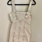 Denim Fitted Overall Dress Tan Size XS Photo 0