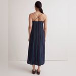 Madewell  The Layton Midi Slip Dress Navy Blue Stripped - Fresh Blueberry - 4 NWT Photo 2