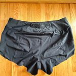 Athleta  Black Mesh Lined Shorts XL‎ Run Shorts Zip Pocket High Waist Activewear Photo 6