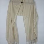 Nordstrom Sutton Studio Women's 100% Cashmere Scarf with Fringe Ends Ivory Photo 5
