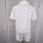 D'AMATO Vintage 80's/90's Floral Satin Shortie Pajama Set Ivory Photo 2