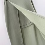 R.G. Kane Hestia Skirt Size Small Sage Green Mini/Midi High Slit Satin NEW NWOT Photo 9