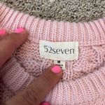 52Seven Oversized Baby Pink Cable Knit Sweater Size Medium Photo 4