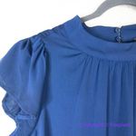 Eloquii New! ‎ blue short flutter sleeves top keyhole back, size 26 Photo 1