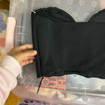 ZARA Black Embellished Bustier Corset Crop Top Bloggers Favorite Size Large Photo 7