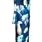 Calvin Klein Blue, White and Purple Flower Dress Photo 2