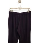 Babaton Dark Navy Blue Pull On Mid Rise Satin Lounge Parker Palazzo Pants Size 6 Photo 4