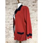 Misook Exclusively  Cardigan 3X Red Black Color Block Acrylic Knit Sweater Photo 1