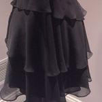 DUSK COLLECTION by Sheila Yen Black Halter Sheer Ruffled Cocktail Dress Size 4 Photo 2
