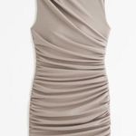 Abercrombie & Fitch  Taupe Stretch Draped Mini Dress Photo 0