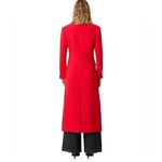 Elliatt  Vibrant Red Long Coat Double breasted gold buttons NWOT quiet luxury Photo 6