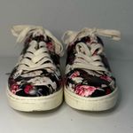 Sofft Sanders Floral Leather Sneakers Black White Pink Multicolor Size 7 Photo 3