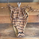 We Wore What NEW Onia x  Ruched String Bottom Tiger Print Photo 7