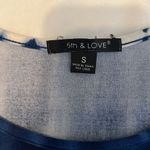 5th & Love szS blue & white tie dye shark bite hem 3/4 sleeves with pockets EUC Photo 2