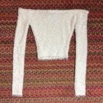 Hera Collection WHITE FUZZY TEDDY BEAR OFF THE SHOULDER LONG SLEEVE Photo 3