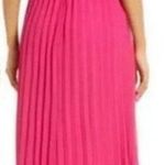 Sam Edelman NWT  Pleated Skirt Midi Dress Sz S Elegant Soft Chiffon Pink Halter Photo 1