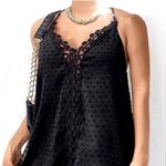 📷NWT, Elegant Boho style Contrast Lace Tank Top. Black Size M Photo 4
