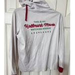 VTG Hallmark Channel Womens M Red Truck Christmas Tree Hoodie Pullover TV Movie White Size M Photo 2