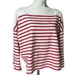Polo Ralph Lauren Oversize Red/White Striped Jersey Crewneck Beaded Tee, Sz XL Red Photo 6